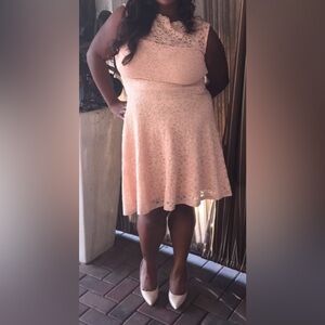 Love Chelsey Sleeveless Lace Peach Dress Size XXL